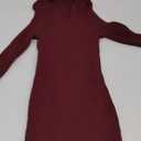 Maternity Dress Long Sleeve V Neck Knit Stretchable Sweater Dresses Pregnancy Clothes for Photoshoot Baby Shower
