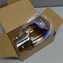 Car Dual Exhaust Tip, 2.5" Stainless Steel Straight Muffler Tailpipe Accessories, Bolt-on Bevel Port Exhaust Tip Modification, Universal for Most Cars (Baked Blue)