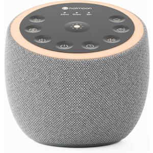Hotmoon Sound Machine with 40 High-Fidelity Sounds, White Noise Sound Machine with Memory Functions, 8 Color Night Light, USB Power Supply, for Sleep & Noise Reduction Sleep Aid, Plug-in (Grey)