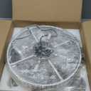 Vintage Empire Crystal Chandelier Fan with 64 Bead Strands, 7 Blades Invisible Fan, Remote/APP Controlled Ceiling Fan for Living Room, Bedroom, Dining Hall (White Gold, 20'' Rustic Style)