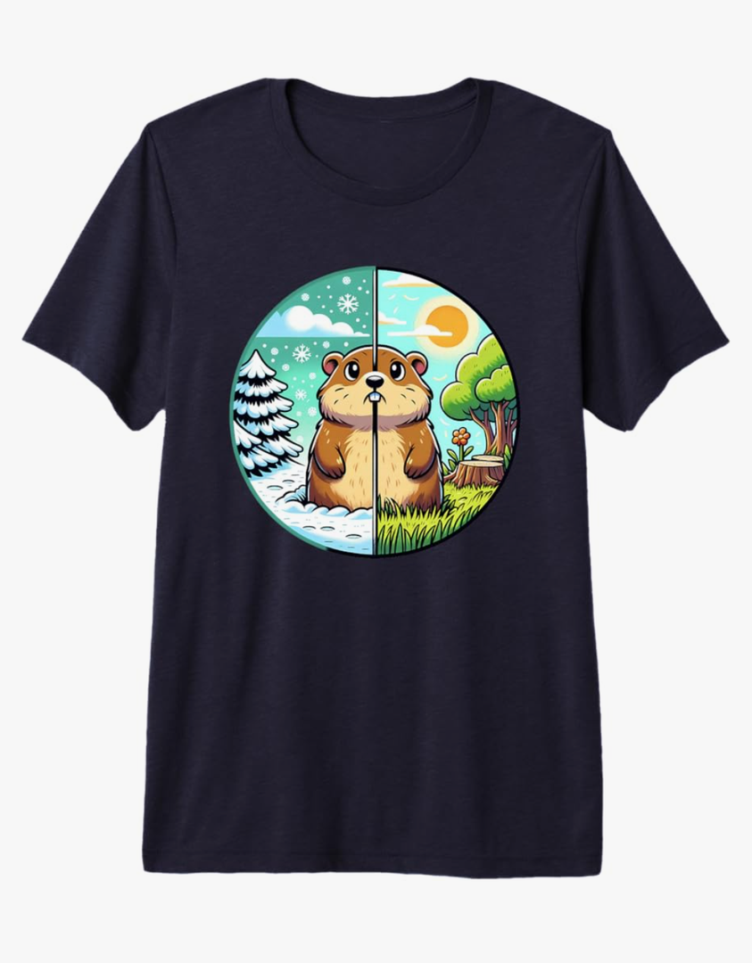 Winter or Spring Groundhog Day Premium Tri-blend T-Shirt XL