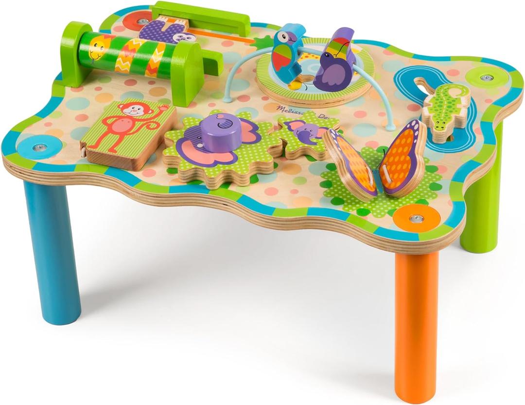 Melissa & Doug First Play Childrens Jungle Wooden Activity Table for Toddlers, 1 EA