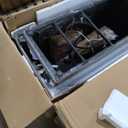 SereneLife Fire Pit Table 50,000 BTU Propane Gas Fire Pit with Adjustable Flame, Stainless Steel Burner, Weather-Resistant Build, Easy Propane Tank Access, and Elegant Lava Rocks for Patio or Backyard (20 inches, White)