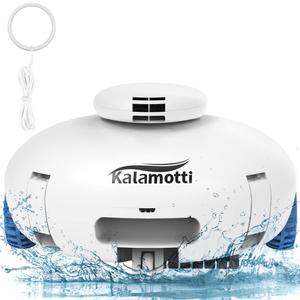 Cordless Robotic Pool Cleaner - Pool Vacuum for Above Ground Pools Powerful Suction Rechargeable Battery, Lasts 140 Mins, Built-in Water Sensor Technology for Pool Surface Up to 630 Sq.Ft
