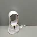 Desk Fan Bladeless, 11.8 Inch Office Fan Small, Quiet, 3 Speed Adjustment, Touch Control, Easy to Clean, Desk Fans Small Quiet, Ideal for Office, Living Room, Bedroom (White/Gold)