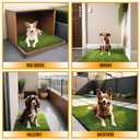 Ottomanson Artificial Grass Puppy Potty Training Pad with Tray, 15" x 30" Reusable Pee Pad for Small Pets and Dogs