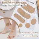 5 x 36pcs Moleskin Adhesive Pads, Protective Moleskin Bandages Comfortable Patch Adhesive Moleskin Strips Cushions Soft Coffee-Colored Heel Shoes Stickers for Feet Toes Prevention