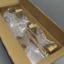 3-Light Bathroom Vanity Light, Modern Brushed Gold Wall Lights with Clear Glass Shades, Bathroom Wall Sconce Lamp for Mirror Living Room Bedroom Hallway