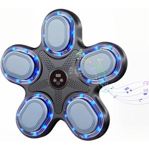 Music Boxing Machine for Adults, Bluetooth Smart Boxing Training Machine, Wall Target Punching Workout for Kids, Fun Fitness Equipment, Reflex Training Suitable for Home, Office, Gym
