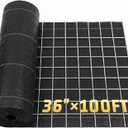 Wire Backed Silt Fence 100' x 36" with 24" 14-Gauge Wire Mesh (4"x4" Openings), Heavy-Duty Erosion Control Barrier for Construction Sites, Landscaping & Stormwater Management, Black