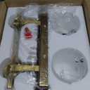 2 Light Modern Bathroom Light Fixtures Over Mirror, Brass Finish Vanity Lights for Bathroom Wall Sconces with Milky White Glass Shades, E26 Socket (Bulbs Not Included)