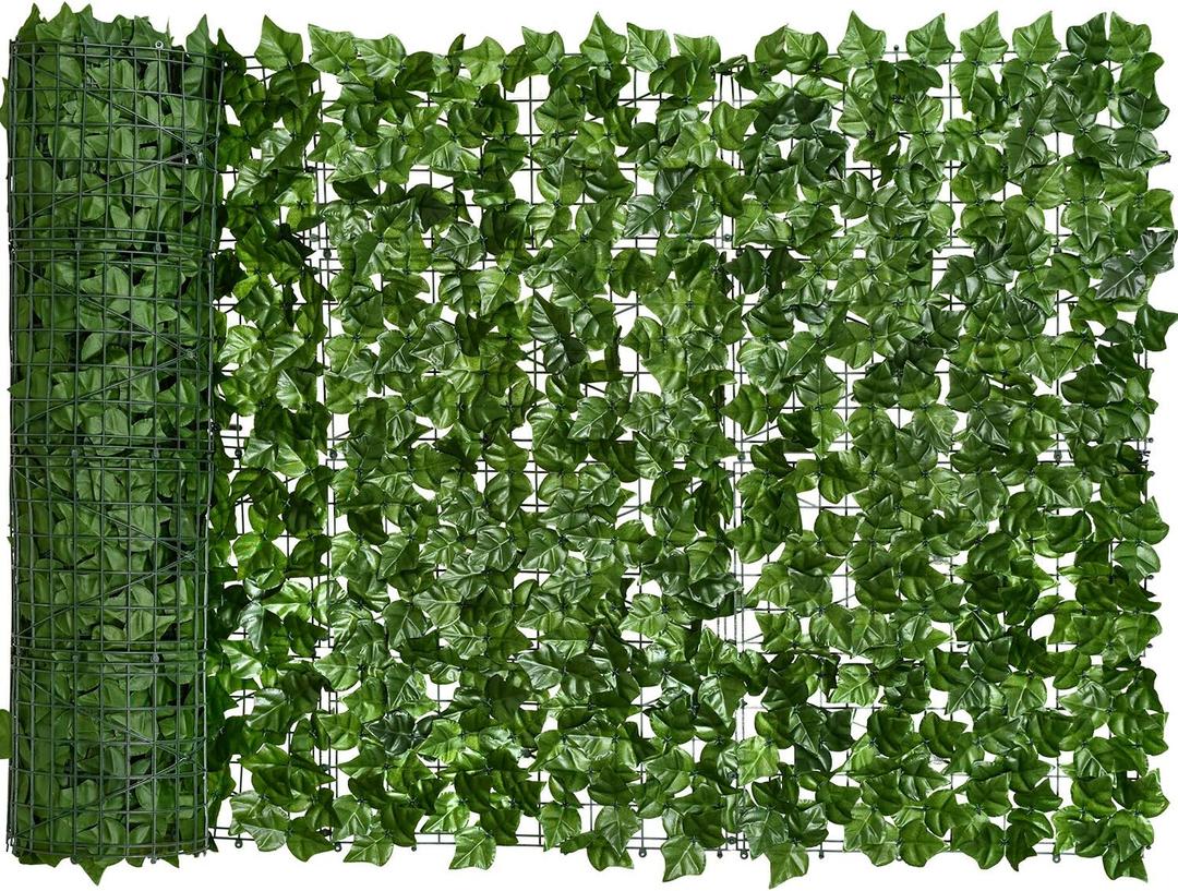 DearHouse 98.4x39.4in Artificial Ivy Privacy Fence Wall Screen, Artificial Hedges Fence and Faux Ivy Vine Leaf Decoration for Outdoor Garden Decor