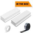 LBG Products Foam Block for U-Shape Window AC Units, 2 Pack with Weather Seal Strip, Prevents Cold Air Leakage, Compatible with Midea, Winter/Summer