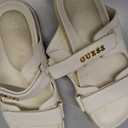 Guess Women's FABULON Sandal, Ivory 150, 7