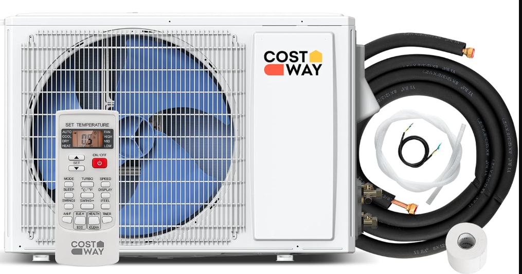 Heater, 20 SEER2 115V Wall-Mounted Ductless AC Unit Cools Rooms up to 750 Sq. Ft, Energy Efficient Inverter AC with Heat Pump (Blast Series)