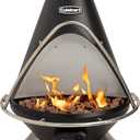 Cuisinart Chimenea Propane Fire Pit, 40,000 BTU Coated Steel Outdoor Propane Heater with Lava Rocks and Directional Heat, Adjustable Fire Pit with Safety Shutoff for Patios and More