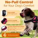 Bark Appeal Pink No-Pull Dog Harness for Extra Small Sized Pets Adjustable, Reflective Vest with 3 Leash Clips for Added Control, Easy Walks & Training XS