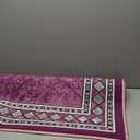 Antep Rugs Alfombras Modern Bordered 5x7 Non-Skid (Non-Slip) Low Profile Pile Rubber Backing Indoor Area Rugs (Purple, 5' x 7')