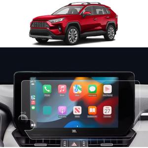 RAV4 2025 Accessories for 2023 2024 2025 Toyota RAV 4 Screen Protector 10.5'' Car GPS Navigation Display Screen Protector Film Tempered Glass HD Clear Anti Glare Bubble Free