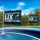 FANMATS 2024-25 Super Bowl LIX Champions Philadelphia Eagles Car Flag 1-pk | Green | Super Bowl Champions Logo