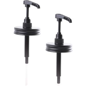 Mason Jar Syrup Honey Sauce Dispenser Pump Lid For Wide Mouth Mason Canning Coffee Syrup Condiment Pump Top Lid Food Grade Airtight & Leak (Jar Not Included)