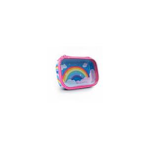 ZIPIT Clear Top Pencil Case for Kids, Durable Pencil Box for School, Large Capacity Stationery Organizer Box, Rainbow