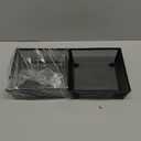 HAHIYO Stackable Mesh Tray Cup 6 x 6 x 2 inches Sturdy Container for Desk Drawer Organizer Collection for Home Office School kitchen Soft Foam Feet No Sharp Edges 2 Pack Black