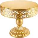 MTJYQTF Vintage Gold Cake Stand - Metal Dessert Table Display for Party, Vintage Candy Table Display for Wedding Birthday Baby Shower Housewarming Party Farewell Party CS001-T pan