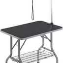 VEVOR Pet Grooming Table Arm with Clamp, 36''x24'' Dog Grooming Station, Foldable Pets Grooming Stand for Medium and Small Dogs, Free No Sit Haunch Holder with Grooming Loop, Bearing 330lbs