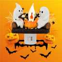 Ghost Campfire Flickering Nightlight for Halloween Indoor Decoration Spooky Ghost Fake Camp Fire Cute Halloween Decor Night Lights Gifts for Kids Family and Friends
