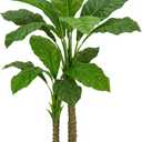 Artificial Banana Tree 6ft Tall Fake Banana Leaf Plant Faux Banana Tree with 15 Leaves Large Silk Tropical Tree for Home Mall Pool Patio Villa Indoor Outdoor Decor