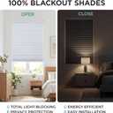 No Drill No Tools Blackout Window Cover,Cordless Honeycomb Blinds,Window Blinds Blinds for Indoor Windows,Easy to Install Cellular Shade,Blackout White,31" W x 72" H