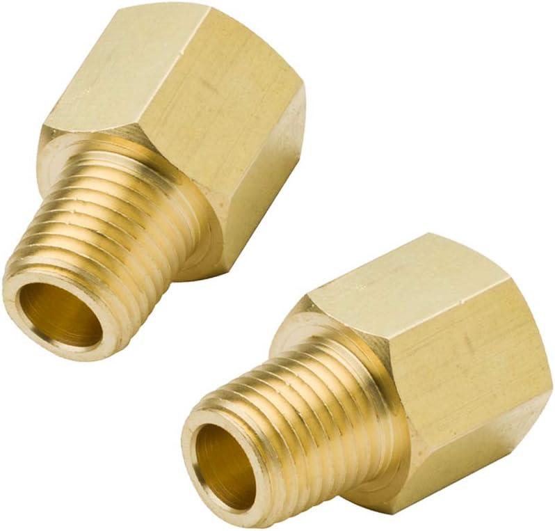 Legines Brass Pipe Fitting, Adapter 3/8" NPT Female to 1/4" NPT Male Reducing Adaptor 1200psi High Presure (Pack of 2)