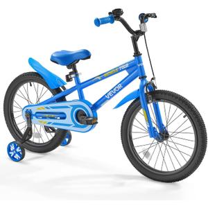 VEVOR Kids Bike, 14/16/18 Inches BMX Style Children Bicycle, Training Wheels Included, Sturdy and Easy to Assemble, Toddler Bike for Boys & Girls Learning to Ride, Blue