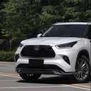 Karmoxs Front Grill Bumper Grille Trim Fit for Toyota Highlander 2020 2021 2022 2023 2024 2025 2026 Mesh Grill Glossy Black