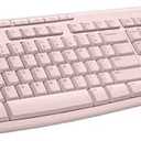 Logitech K270 Wireless Keyboard for Windows, 2.4 GHz Wireless, Full-Size, Number Pad, 8 Multimedia Keys, 2-Year Battery Life, Compatible with PC, Laptop - Rose