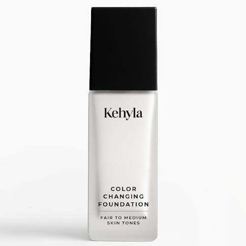 Kehyla Beauty™ Color Changing Foundation for Mature Women, Self-Adjusting Lightweight Full Coverage Formula for Fair to Medium Skin Tones, Hydrating & Blurring, Long-Lasting Natural Finish, 30ml
