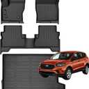 Jenofa-for Ford Escape 2013-2019 Floor Mats Cargo Liner All Weather Floor Mats Car Mat for Escape Full Set Automotive Floor Liners for Escape Accessories Black