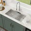 Logmey 33" Undermount Kitchen Sink Workstation 33x19 SUS304 16 Gauge Stainless Steel Under Counter Single Bowl Kitchen Sinks 33x19x9 Inch