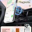 Lotadilo for iPhone 15 Pro Case for Women - Girls Kawaii Design Compatible with Magsafe Magnetic Ring Holder Stand Blue Flower Phone Covers Aesthetic Girly TPU Funda for 15 Pro