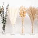 110 PCS of Boho Pampas Grass Decor, Naturally Dried Pompas, Bunny Tails Dried Flowers, and dried eucalyptus. Perfect for Weddings, Boho Party Decorations, and Table Decor.