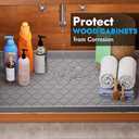 Winisok Silicone Under Sink Mat 34" x 22", Kitchen Essentials and Gadgets, Shelf Liner and Cabinet Protector, Home Organizers and Storage, Waterproof Bathroom Tray