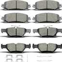 D2045 D1808 Front Rear Ceramic Brake Pads With Clips Fit For 2019-2022 Subaru Forester, For 2020-2022 Subaru Crosstrek Legacy Outback