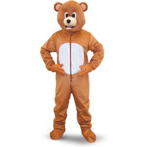 Dress Up America Bear Mascot Costume - Full Body Animal Suit for Kids & Adults - Includes Jumpsuit & Mask (X-Large, Brown)