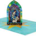 2 x Nativity Stained Glass Merry Christmas Cards 2025, Pop Up Christmas Cards w Envelope, 3D Xmas Card, Holiday Greeting Card Gifts for Her Him Wife Husband Family Son Mum Dad PQ