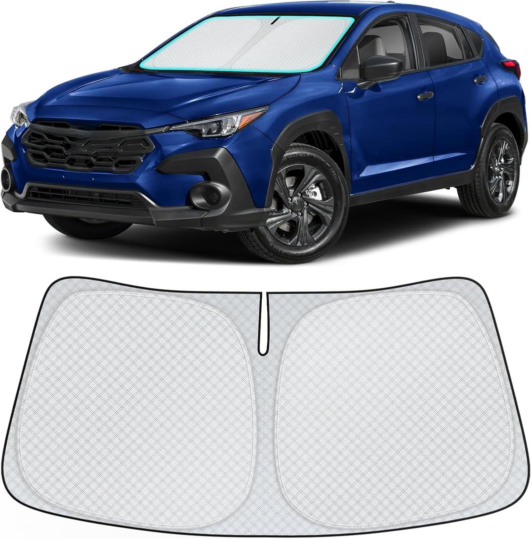 INSAUTO Windshield Sun Shade for 2018-2026 Subaru Crosstrek Accessories, [Upgraded 7-Layer Protection], Foldable Front Windshield Sunshade, Block Out UV Rays & Heat, Keep Car Cool