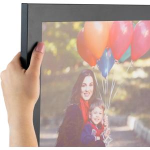 ArtToFrames 60x80 CM / 23.62x31.5 INCH Black Picture Frame, This 1.25 Inch Custom MDF Poster Frame is Black - Comes with Economy Acrylic and Corrugated Backing