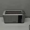 Mueller UltraToast Full Stainless Steel Toaster 4 Slice, Long Extra-Wide Slots for Bagels and Waffles, 6 Browning Levels, LED Display, Cancel/Defrost/Reheat Functions & Removable Tray, Kitchen Gadgets