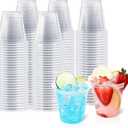 BYSNOW 500 Pack 9 oz Clear Plastic Cups, Thickened Disposable Drink Clear Cups for Party, Higher Heat Resistance Drinking Cup for Wine, Juice, Fruit and Cold/Hot Beverages