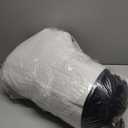 ACCUMTEK Striped Black Bathroom Rug Mat Set 2 Piece 24"x17"+48"x20" Ultra Soft, Non Slip Chenille Bath Rugs, Absorbent Plush Shaggy Bath Mats for Bathroom, Bedroom, Kitchen, Shower, Tub